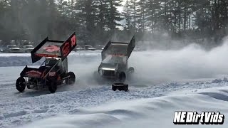 Lakes Region Ice Racing Club Highlights  February 22nd 2015 [upl. by Tyre]