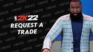 HOW TO REQUEST A TRADE IN NBA 2K22 MyCAREER — CURRENT GEN [upl. by Ydisac566]