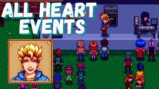 Sams ALL HEART EVENTS in Stardew Valley 15 [upl. by Romelda]