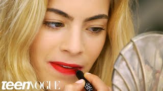 Classic Red Lip Tutorial  3 Steps to  Teen Vogue [upl. by Zeta]