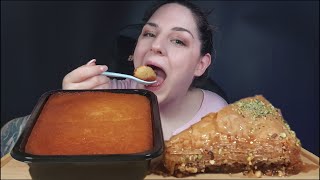 ASMR Baklava  Orange Pie  Mukbang [upl. by Cyrano]