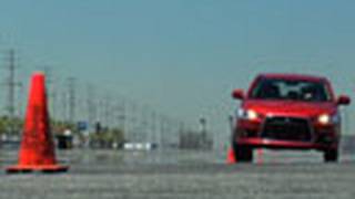 2010 Mitsubishi Lancer Ralliart Sportback  Track Test [upl. by Ahsyle]