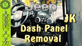 How To Remove Jeep Wrangler JK Dash PanelBezel [upl. by Anaylil]