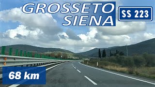 SS223  GROSSETO  SIENA  Strada Statale quotdi Paganicoquot  Percorso completo [upl. by Orutra]