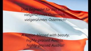 Austrian National Anthem  quotBundeshymnequot DEEN [upl. by Onaimad]