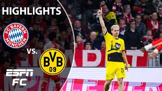 Bayern Munich vs Borussia Dortmund  Bundesliga Highlights  ESPN FC [upl. by Zerdna]