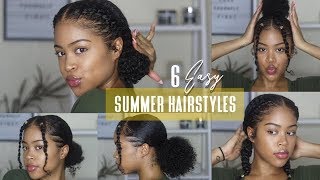 6 EASY NO BRAID NATURAL HAIRSTYLES [upl. by Utta305]