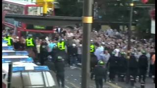 West Ham vs Millwall Hooligan Riots outside Upton Park [upl. by Aled106]