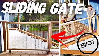 DIY SLIDING GATE [upl. by Ecaroh638]