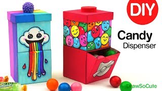 How to Make a Candy Dispenser  Easy DIY Paper Craft [upl. by Arvad]