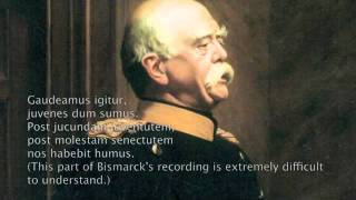 Otto von Bismarck 18151898 Einzige Aufnahme Oktober 1889 Edison Phonograph [upl. by Ardeid]