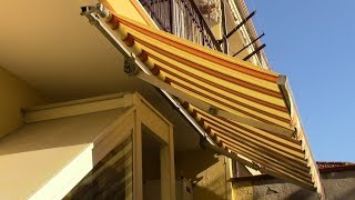 Cambiare TELO TENDA da sole a bracci estensibiliHow to replace an AWNING CLOTH with extensible arms [upl. by Joyann369]