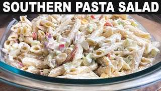 SOUTHERN PASTA SALAD RECIPE  EASY SIDE DISH  CATHERINES PLATES [upl. by Ayital986]