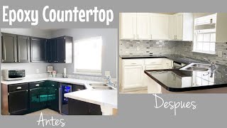 Transformación de mi Cocina  Pintamos la Encimera  Epoxy Countertop [upl. by Ecire]