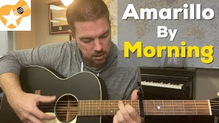 Amarillo By Morning  George Strait  Beginner Guitar Lesson [upl. by Iznyl]