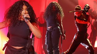 GRAMMYs SZA Dodges Swords in Kill Bill Performance [upl. by Brennan]