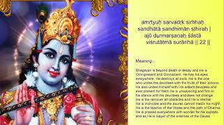 Vishnu Sahasranamam  Version full with Lyrics and Meaning [upl. by Atinihc]