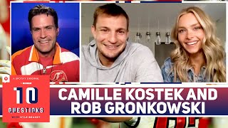 Rob Gronkowski and Camille Kostek on the Bucs Hosting Wipeout and Tom Brady  10 Questions [upl. by Branen661]