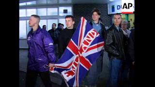 IRELAND DUBLIN ENGLISH SOCCER HOOLIGANS ON RAMPAGE [upl. by Zaccaria]