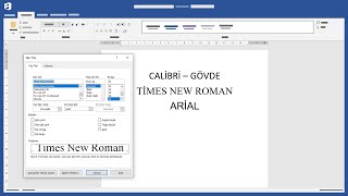 Varsayılan Yazı Tipini Ayarlamak  Microsoft Word [upl. by Felty]
