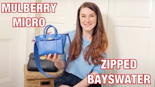 MULBERRY Micro Zipped Bayswater Reveal Review and Mod Shots [upl. by Riti]