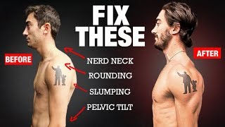 How to Fix Your Posture in 4 Moves PERMANENTLY [upl. by Lanod]