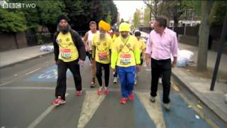 101yearold Fauja Singh Runs the London Marathon  Horizon Eat Fast and Live Longer  BBC [upl. by Friedman]