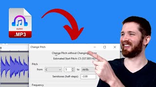 How to Instantly Transpose Any Audio File into a Different Key for Free Change Pitch in Audacity [upl. by Gorlicki]