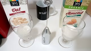 Oat Milk vs Almond Milk part 2 Frothing Test [upl. by Atteragram]