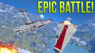 VENATOR vs PROVIDENCEDREADNOUGHT Clone Wars EPIC battle  Space Engineers EPIC Battle [upl. by Balfore]