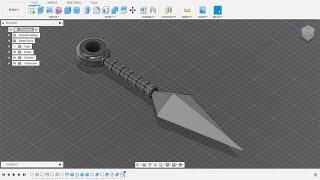 3D modelling kunai in fusion 360 in under 6 minutes  Fusion 360  Autodesk  CBLIT Design [upl. by Farro]