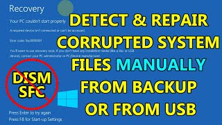 How to Replace Corrupted or Missing System Files Manually to Repair Blue Screen in Windows 10 amp 11 [upl. by Oidgime549]