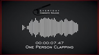 One Person Clapping  HQ Sound Effect [upl. by Akirat]