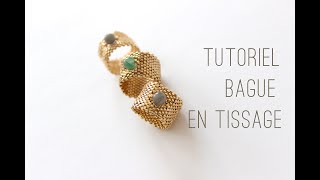 tutoriel bague tissage [upl. by Nerissa575]