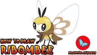 How To Draw Ribombee Pokemon  Drawing Animals [upl. by Nuhsed]