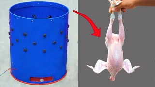 How to Make Chicken Plucker  Feather Cleaning Machine at Low Cost [upl. by Morris]