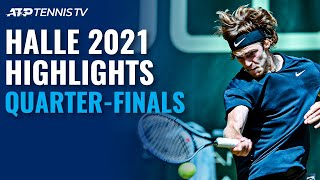 Rublev Takes on Kohlschreiber Humbert Korda Battle  Halle 2021 QuarterFinal Highlights [upl. by Adnaugal]