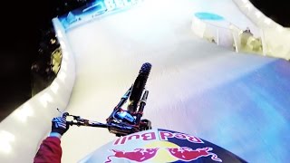 Motorcycle Trials on a Downhill Ice Cross Course w Dougie Lampkin [upl. by Asiul]