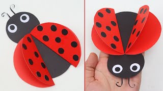 How to Make Beautiful Ladybug for Kids  Paper Crafts for Kids  DIY Easy Paper Ladybug Making Idea [upl. by Clute54]