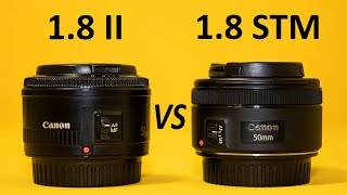 CANON 50mm f18 II vs STM  lens comparison [upl. by Zeke]