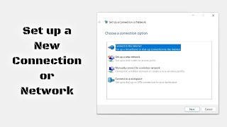 How to set up a new connection or network [upl. by Etnuahs]