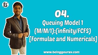 PART 1  Queuing Model 1 MM1  infinity∞ FCFS  Formulae and Numericals [upl. by Barbara]