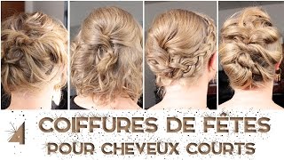 ❄ 4 coiffures pour CHEVEUX COURTS ET FINS  LA Hairstyle Inspiration [upl. by Byrom]