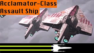 The AcclamatorClass Assault Ship The Republics Troop Hauler  Star Wars Canon Lore [upl. by Ianteen238]