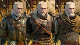 The Witcher 3 Wild Hunt  All Witcher Gear Sets Showcase Looks amp Stats [upl. by Ardnosac]