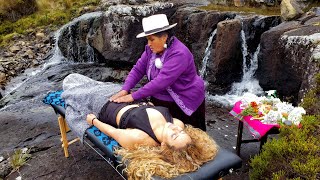 ASMR in The Cajas National Park by Rosita María Full body Relaxing massage amp Spiritual Cleansing [upl. by Aehta102]