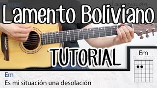 Como tocar Lamento Boliviano Enanitos Verdes en guitarra COMPLETO acordes tutorial SUPER FACIL [upl. by Ezana]