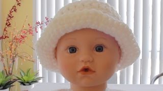 Crochet Quick Baby Hat with Brim [upl. by Aelhsa]