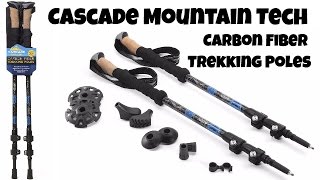 Gear Review Cascade Mountain Tech Carbon Fiber Trekking Poles [upl. by Yddor]