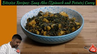 Saag Aloo Spinach and Potato Curry Restaurant Style PakistaniIndian Palak RecipeBitesize Recipes [upl. by Lleon975]